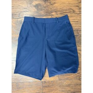 NIKE MEN'S DRI-FIT COACHES GOLF SHORTS NAVY BLUE Standard Size 32